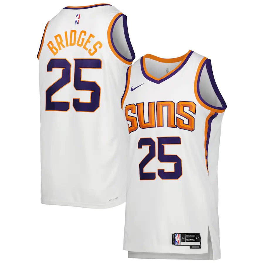 Men Phoenix Suns #25 Mikal Bridges Nike White Association Edition 2022-23 Swingman NBA Jersey->phoenix suns->NBA Jersey
